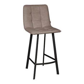 Стул полубарный с черными ножками слоновая кость (арт 14789) - Фото 2