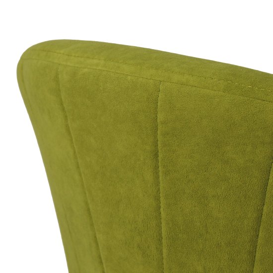 Стул на металлокаркасе зеленый из велюра (арт 26912) Фото 4