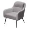 Полукресло металлическое с мягкой обивкой серое (арт 33946)