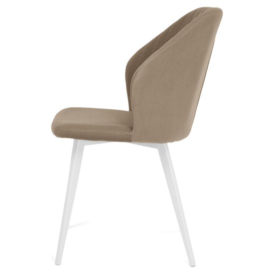 Стул на металлическом каркасе мягкий из велюра (арт 35384) Фото 3