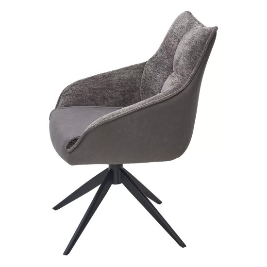 Полукресло на металлическом каркасе серое (арт 33921) Фото 3