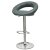 Барный стул ножки хром с мягким сидением серый регулируемый (арт 5585)