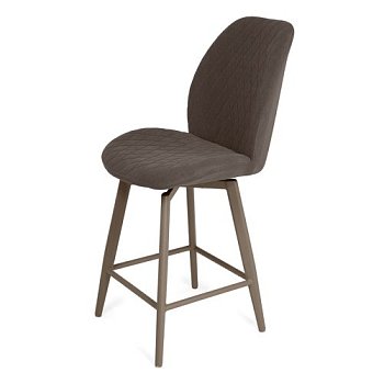 Барный стул мягкий с обивкой из велюра (арт 33554) - Фото 2