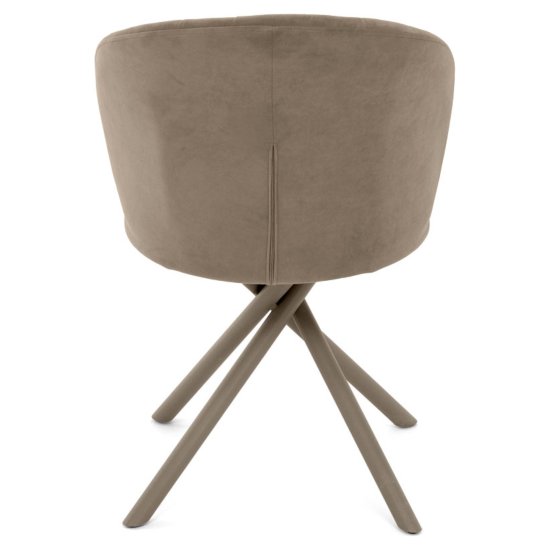 Стул мягкий кремовый из велюра (арт 35331) Фото 6