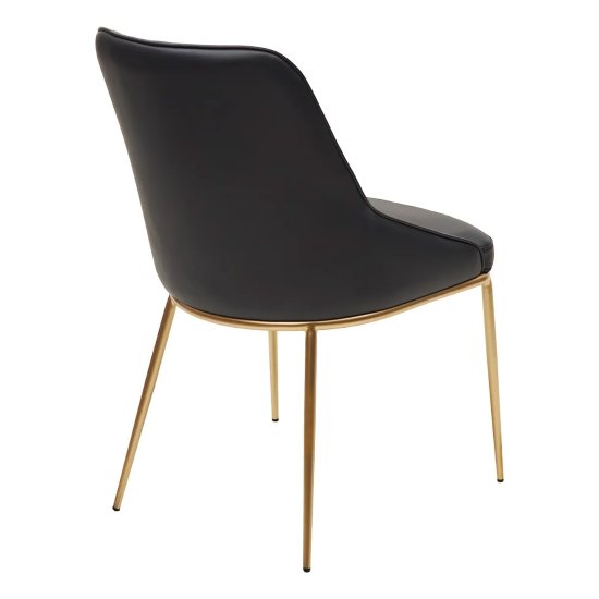 Стул с металлическими ножками мягкий черный (арт 32437) Фото 3