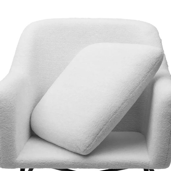 Стул-кресло интерьерный мягкий белый (арт 29076) Фото 3