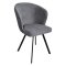 Стул на металлокаркасе с черными ножками серый (арт 31755)