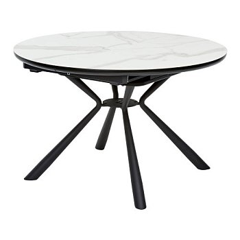 Стол дизайнерский раздвижной круглый с покрытием из керамики (арт 7497) - Фото 2