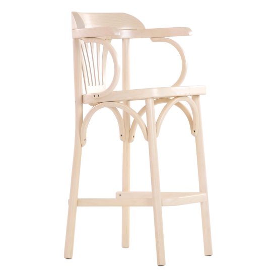 Полубарный стул с подлокотниками слоновая кость венский (арт 10859) Фото 1