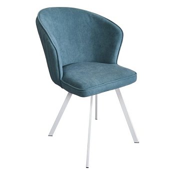 Стул на металлокаркасе голубой (арт 31751) - Фото 2