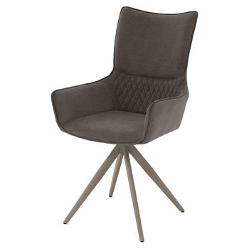 Стул дизайнерский на металлокаркасе мягкий с подлокотниками (арт 35558) - Фото 2