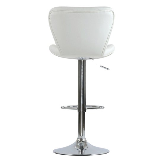 Полубарный стул белый из экокожи (арт 6849) Фото 3