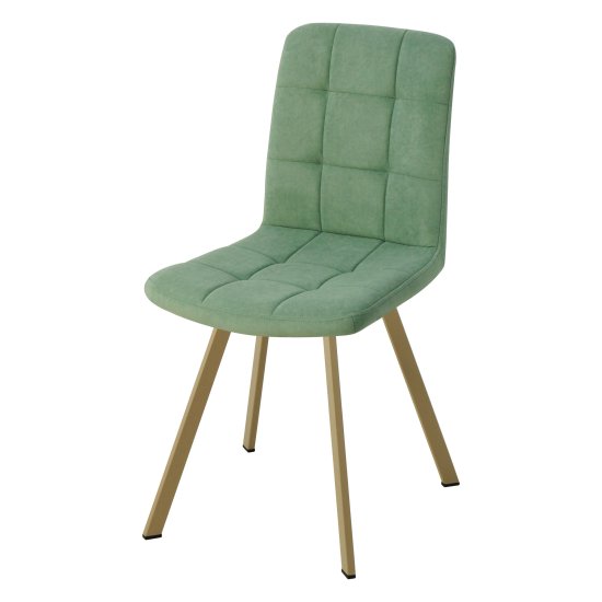 Стул на металлокаркасе мягкий зеленый из велюра (арт 18723) Фото 1