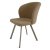 Стул на металлическом каркасе бежевый велюровый (арт 22517)