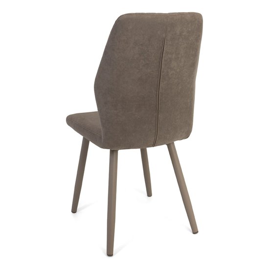 Стул металлический мягкий бежевый из велюра (арт 13807) Фото 5