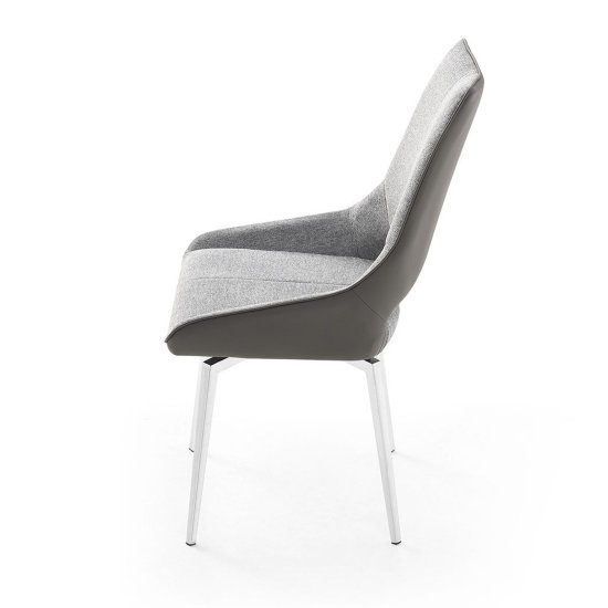 Стул для кухни дизайнерский мягкий серый (арт 28608) Фото 3