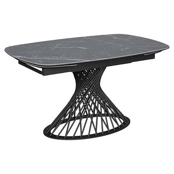 Стол раскладной с керамической столешницей под мрамор (арт 35200) - Фото 2