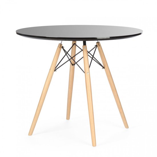 Стол обеденный дизайнерский круглый черный D-90 см eames (арт 7114) Фото 1