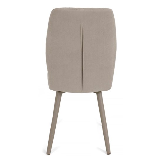 Стул на металлокаркасе мягкий бежевый велюровый (арт 13805) Фото 6