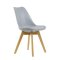 Стул дизайнерский с мягким сидением серый пластиковый eames (арт 5482)