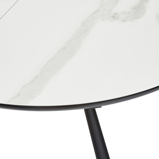 Стол дизайнерский раздвижной круглый с покрытием из керамики (арт 7497) Фото 2