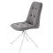 Стул серый из велюра современный (арт 35334)