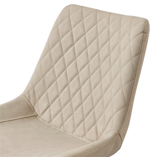 Стул на металлическом каркасе белый из экокожи (арт 35259) Фото 5