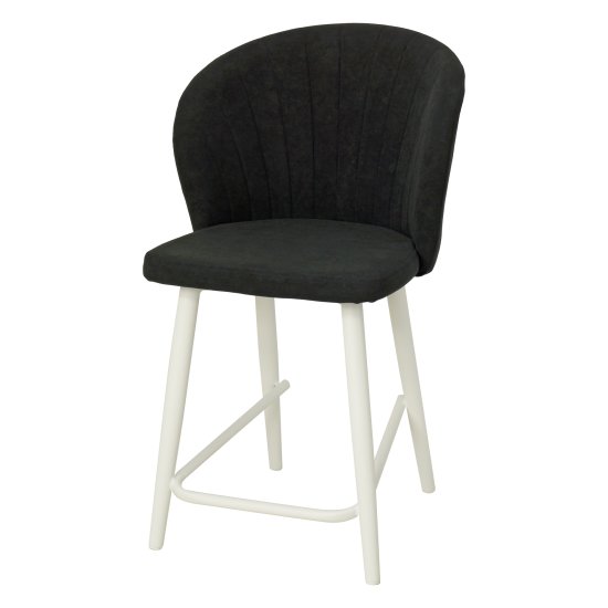 Стул полубарный на металлическом каркасе мягкий серый (арт 26646) Фото 1