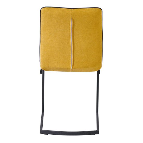 Стул на полозьях мягкий желтый (арт 31481) Фото 4