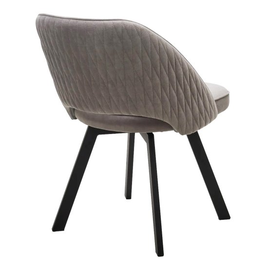 Стул на металлокаркасе мягкий серый из велюра (арт 31412) Фото 3