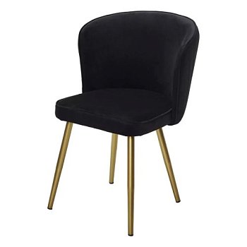 Стул на металлокаркасе мягкий черный современный (арт 33639) - Фото 2