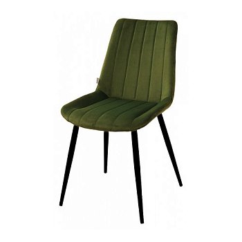Стул на металлокаркасе мягкий зеленый современный (арт 10460) - Фото 2