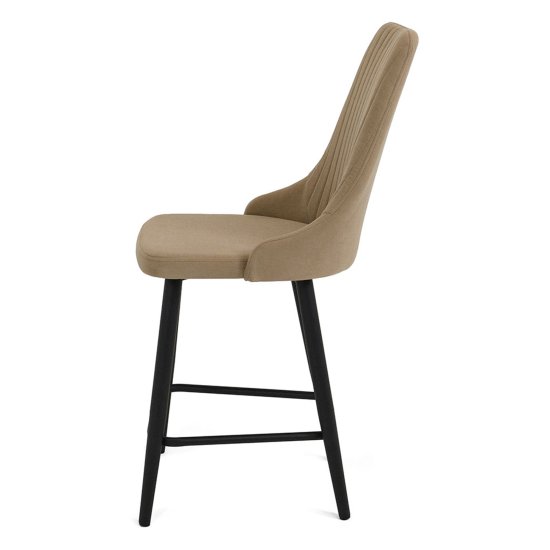 Полубарный стул на металлокаркасе мягкий из велюра (арт 23046) Фото 2