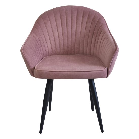 Стул-кресло мягкий с подлокотниками розовый (арт 29534) Фото 1