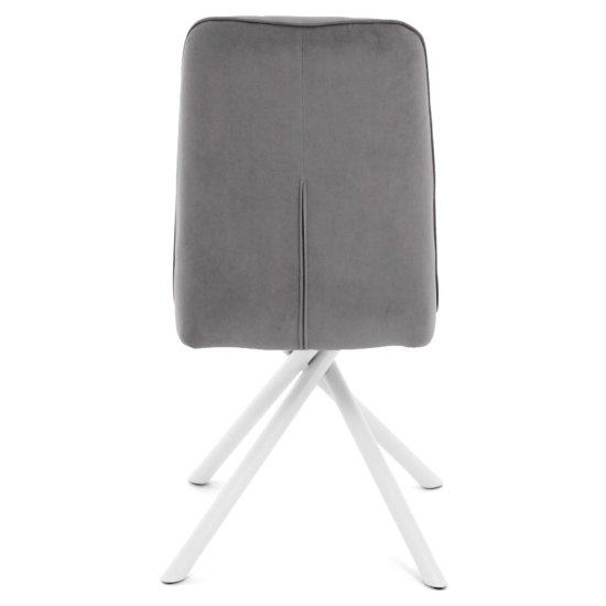 Стул серый из велюра современный (арт 35334) Фото 6