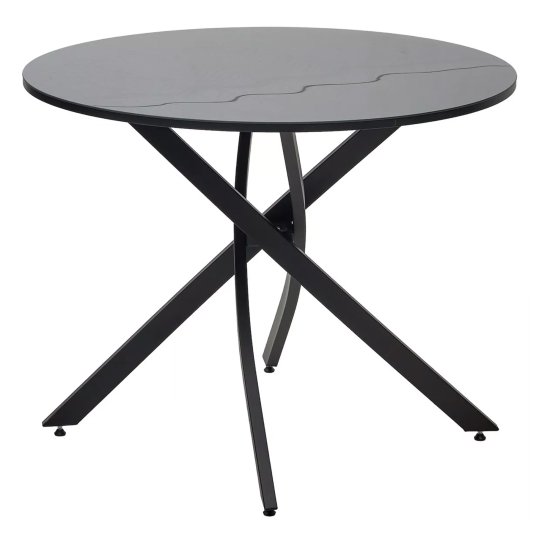 Стол круглый черный на одной ножке (арт 33420) Фото 3