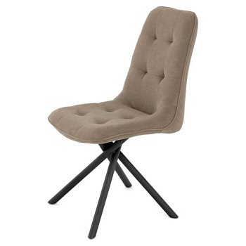 Стул кухонный с черными ножками мягкий из велюра (арт 35340) - Фото 2