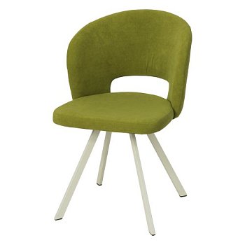 Стул на металлокаркасе мягкий зеленый велюровый (арт 26965) - Фото 2