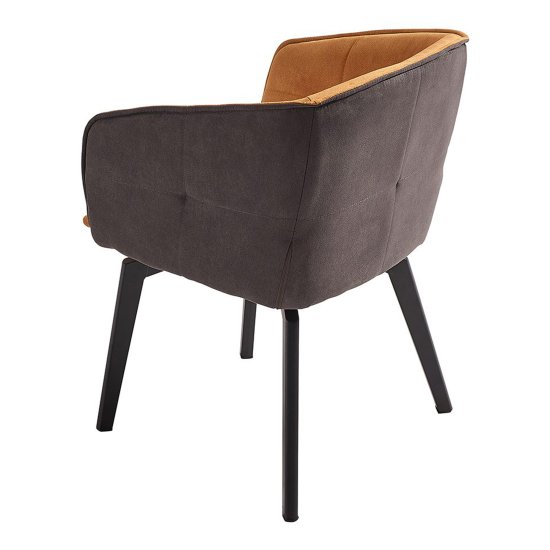 Стул-кресло мягкий с подлокотниками желтый (арт 27209) Фото 6