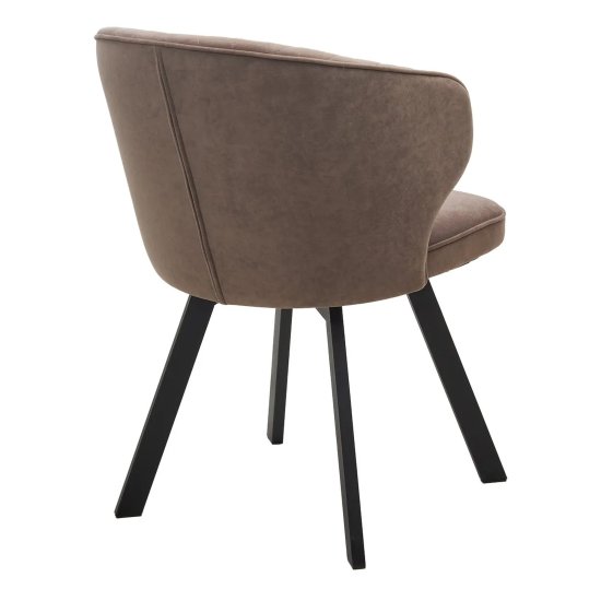 Стул на металлическом каркасе бежевый велюровый (арт 30766) Фото 4