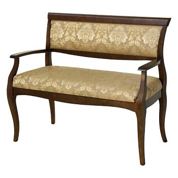 Банкетка деревянная мягкая бежевая классика (арт 4389) - Фото 2