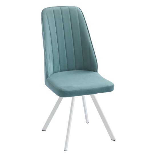Стул обеденный на металлокаркасе голубой (арт 14928) Фото 1