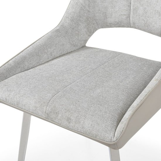 Стул дизайнерский металлический с мягкой обивкой бежевый (арт 28936) Фото 6