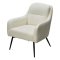 Полукресло на металлокаркасе мягкое с подлокотниками белое (арт 33947)