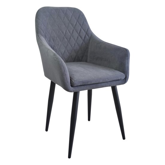 Полукресло мягкое серое из велюра современное (арт 29484) Фото 2