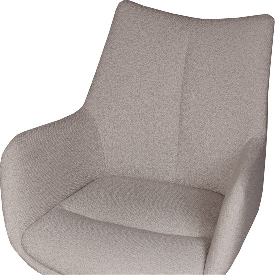 Полукресло с черными ножками мягкое бежевое (арт 34593) Фото 3