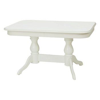 Обеденный стол раскладной белый в классическом стиле (арт 31338) - Фото 2