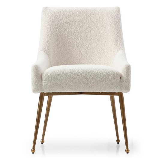 Полукресло дизайнерское мягкое с подлокотниками белое (арт 28927) Фото 5