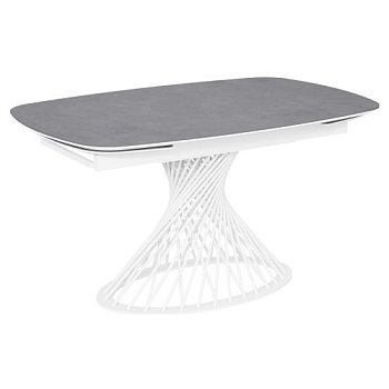 Стол раскладной из керамогранита серый 140 см (арт 35183) - Фото 2