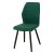 Стул на металлокаркасе с черными ножками зеленый из велюра (арт 19962)